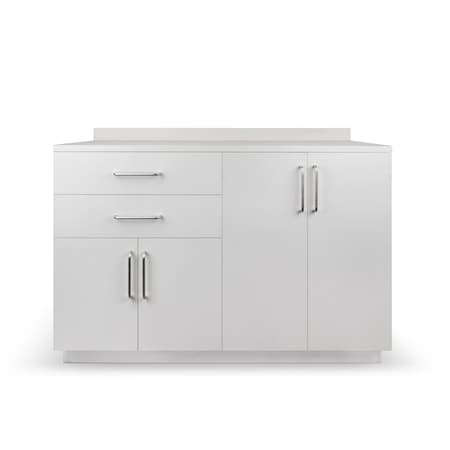 Adiroffice Kitchen Cabinet with 3-Drawers, 1-Door, Ready to Assemble Base in Grey 48 in width ADI902-B-48-N-GRY